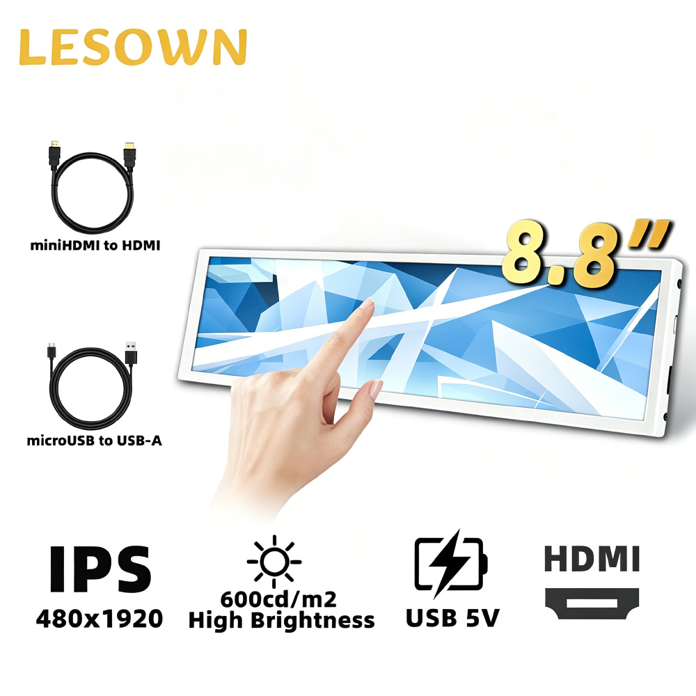 Gaming Console Display Case - Monitor LESOWN 8.8 Pollici Mini Stretched