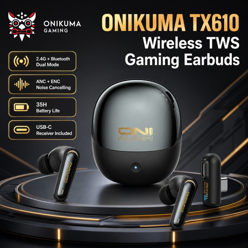 Gaming Headset Wired - ONIKUMA TX610 Auricolari da gioco wireless