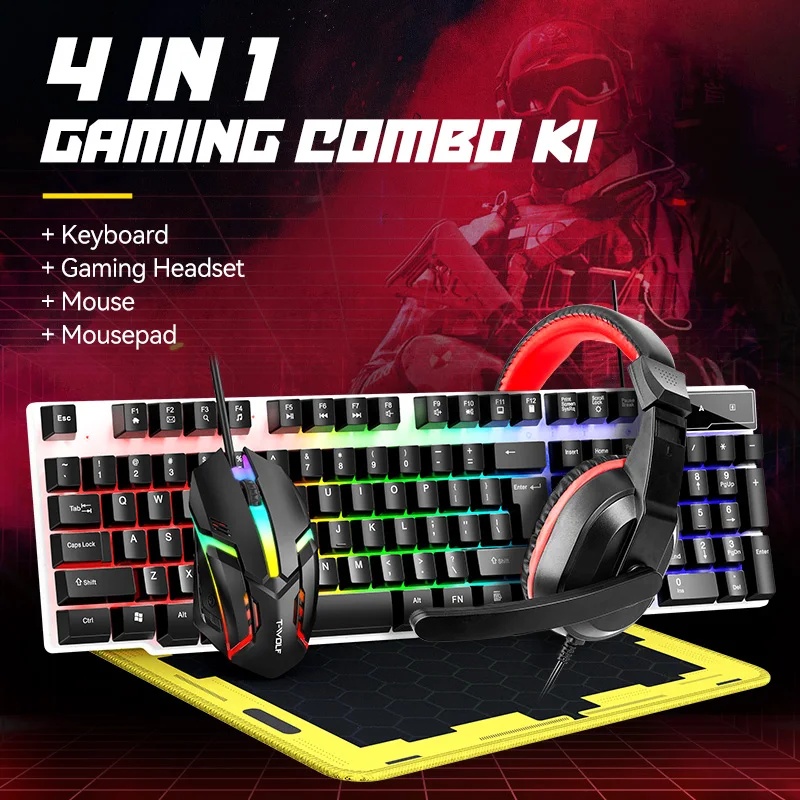 Gaming Headset Wired - NUOVO Set Gaming 4 in 1