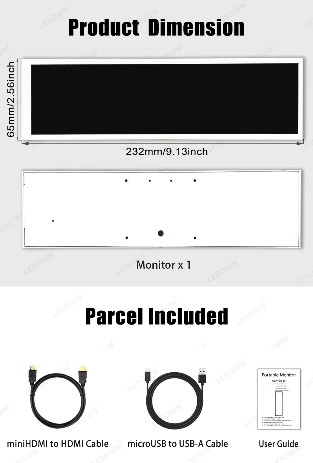 Monitor LESOWN 8.8 Pollici Min - Gaming Console Display Case recensione e prezzo