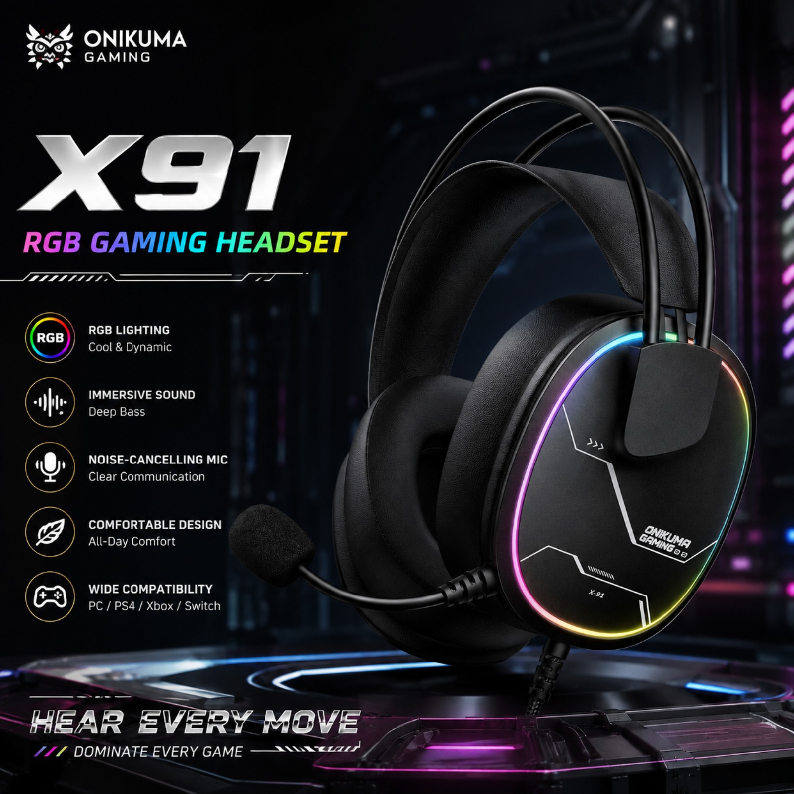 Cuffie da gioco cablate ONIKUM - Gaming Headset Wired recensione e prezzo