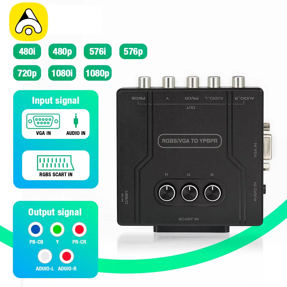 Convertitore da RGBS VGA a Com - Gaming Console Video recensione e prezzo